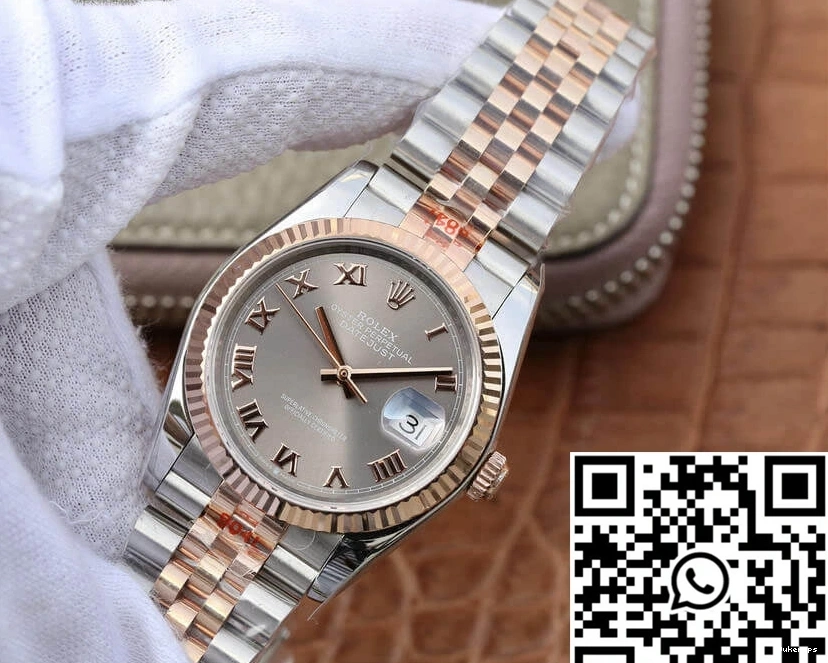 GM Rolex Factory Dial Datejust Silver Rose 36MM Gold 116231-0087 0521